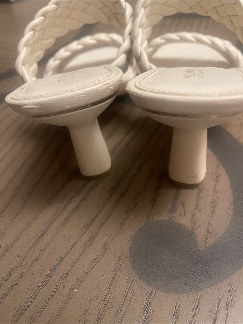 MICHAEL Michael Kors Cream Braided Double-Strap Slide Mules - Picture 3 of 3